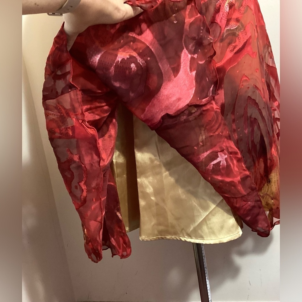 Coldwater Creek Burnout Silk Blend Skirt XS Fairy Grunge - Picture 12 of 16